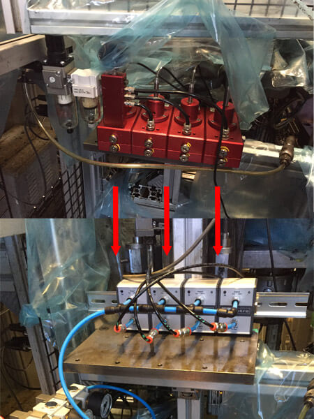 Retrofit of an EL-Jet membrane system from PFL + inductive sensors by M-BUS MB-AG modules for operation on an M400 display